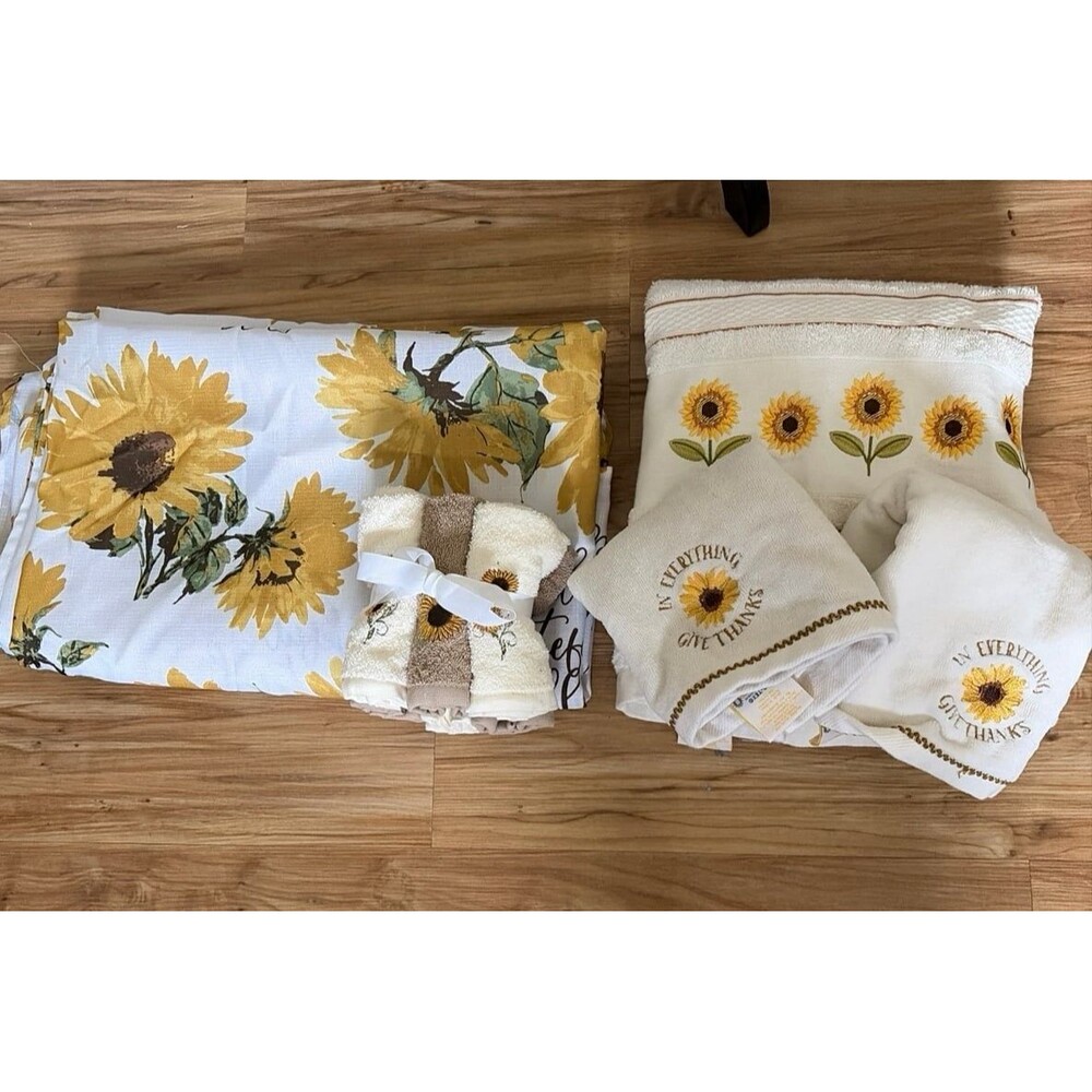 Sunflower bathroom set